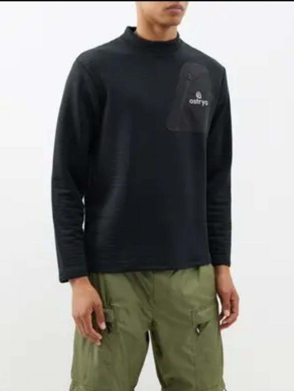 Ostrya Tessellate Fleece Sweater Black
